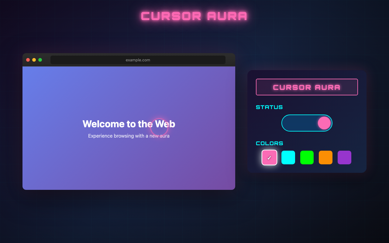 Cursor Aura - Pink glow