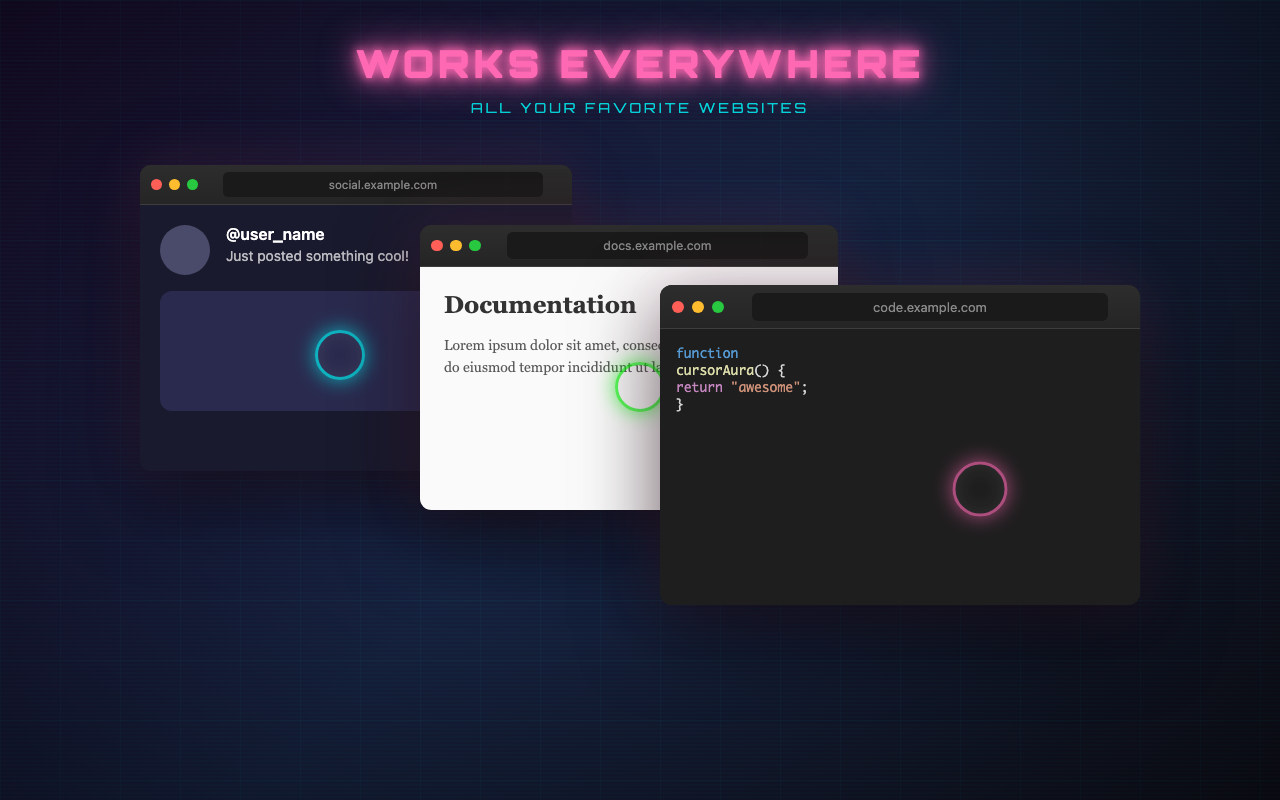 Cursor Aura - Orange glow