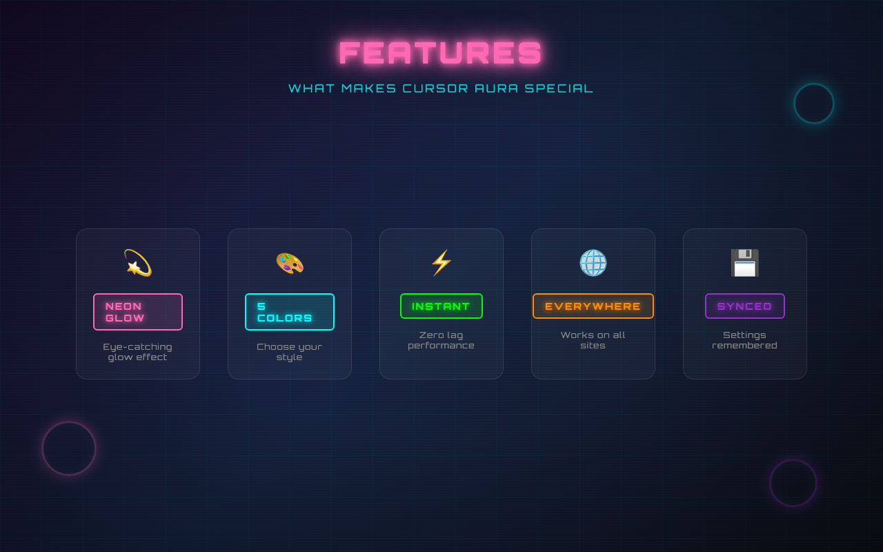 Cursor Aura - Purple glow