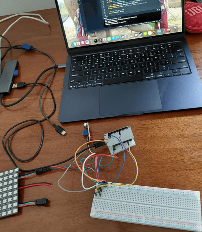 Light Dances to Music project - LED matrix setup